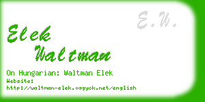 elek waltman business card